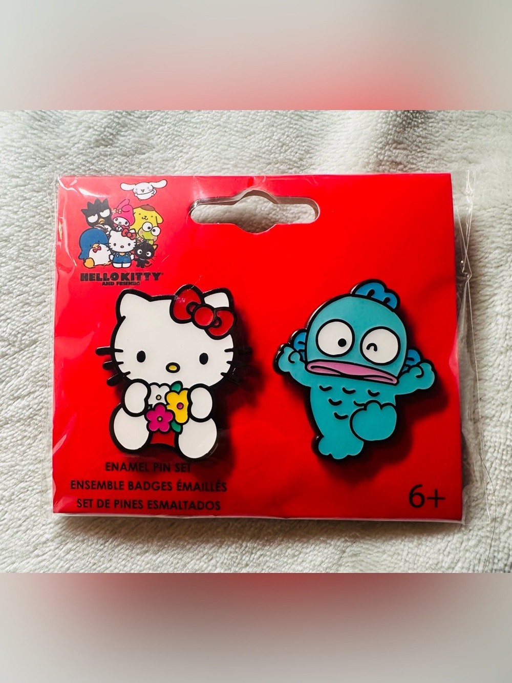 Loungefly Hello Kitty & Hangyodon Enamel Pin Set